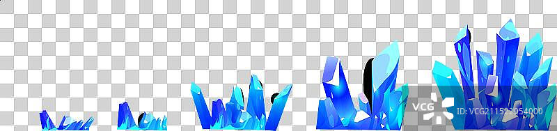 闪亮的蓝色宝石晶簇图片素材