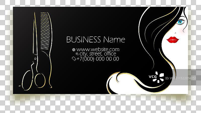 美容美发沙龙名片设计图片素材