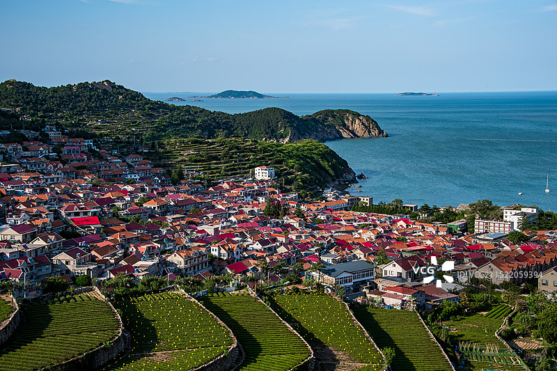 山东青岛崂山区青山渔村风光图片素材