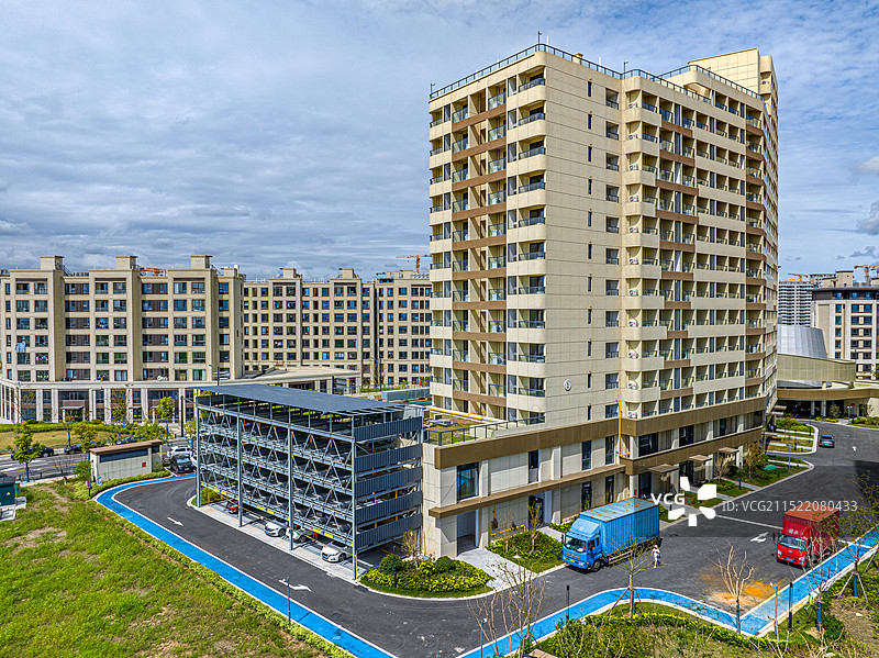 宸寓科秀绿园社区机械车库 上海临港新城保障性租赁住房 宸寓星苑 产业工人宿舍 人才公寓图片素材