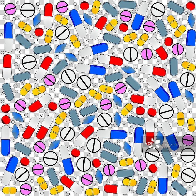 黑色背景上的药丸选择图片素材