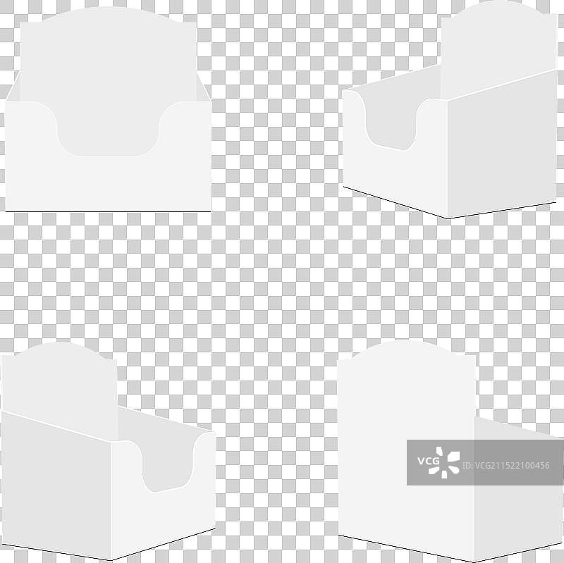 POS展示盒正面背面视图图片素材
