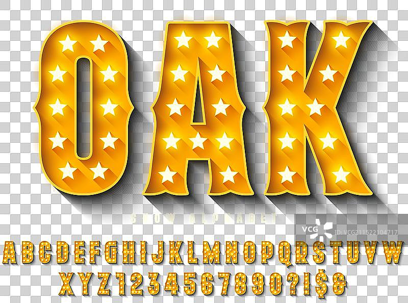 复古马戏团字母LED灯设计图片素材