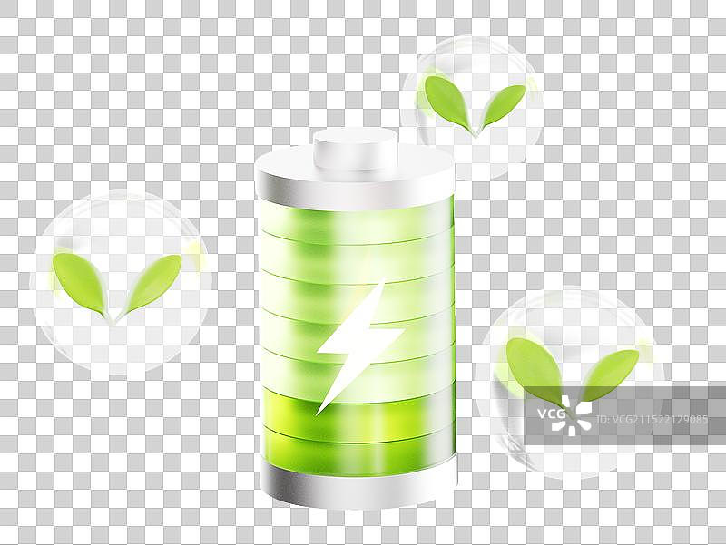 C4D绿色环保新能源创意元素图片素材