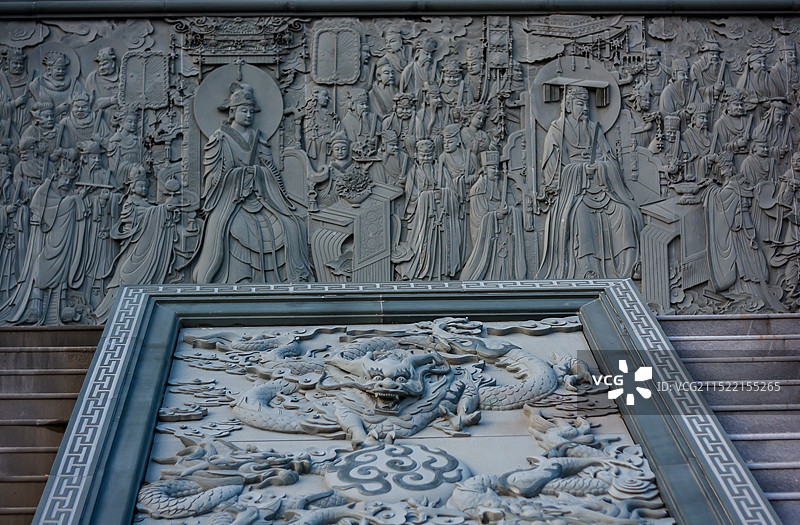 沙洋三元观内的雕刻图片素材