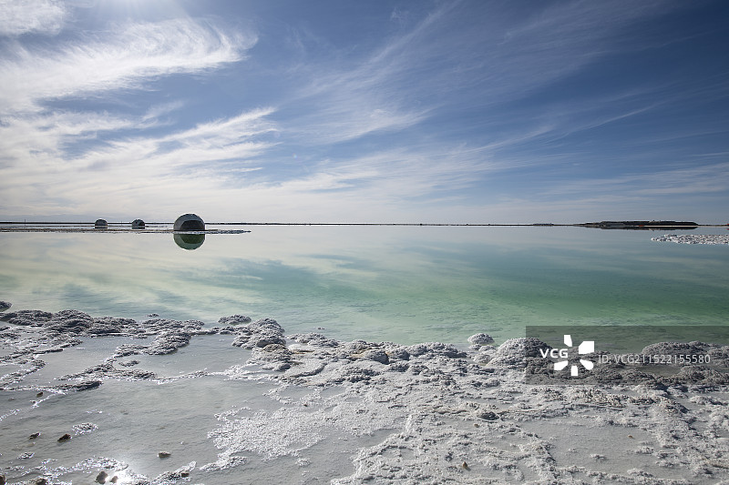 青海格尔木察尔汗盐湖自然风光图片素材