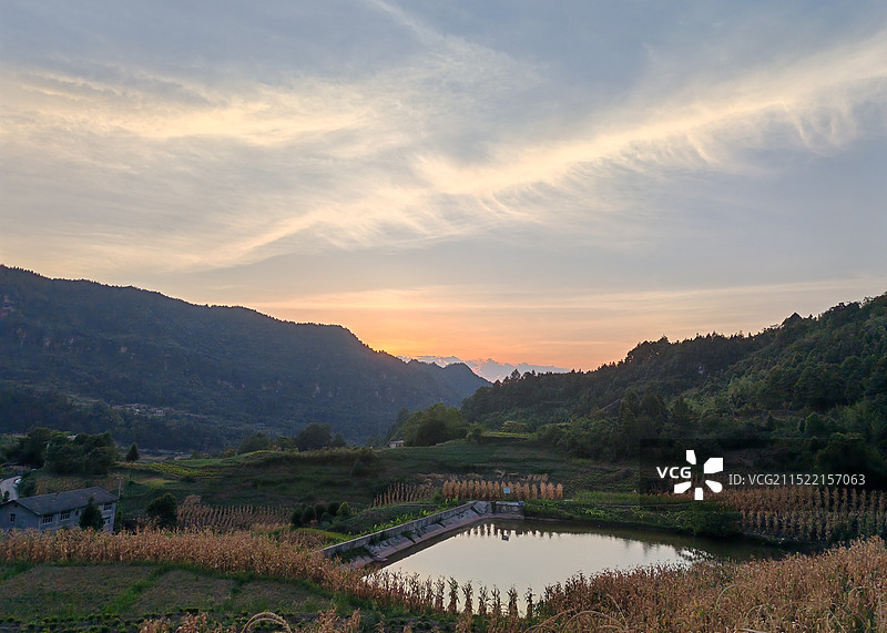 夕阳西下图片素材