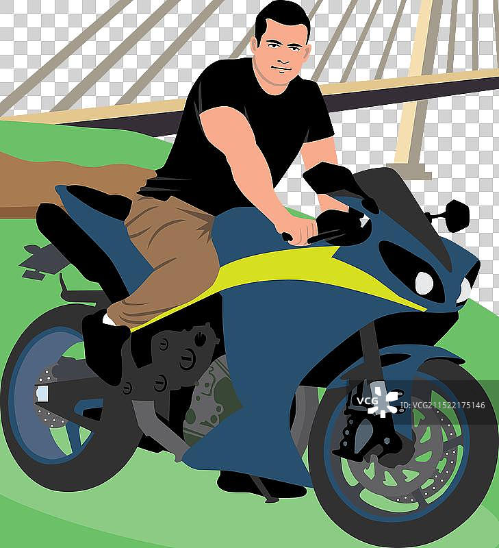 摩托车手图片素材
