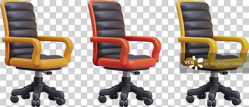 带轮子的老板扶手椅侧视图图片素材