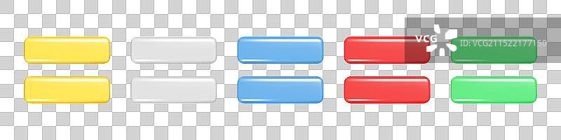 逼真彩色3D等号合集图片素材