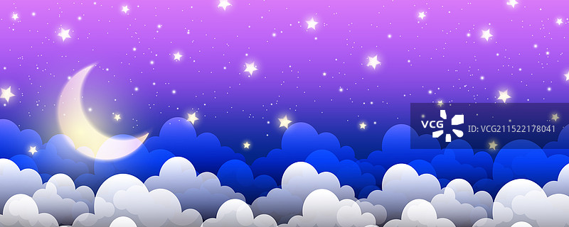 夜间紫色星空渐变背景图片素材