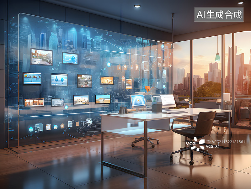 【AI数字艺术】物联网信息传感网,人工智能图片素材