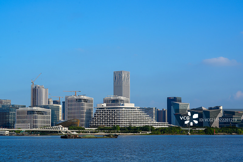上海晶耀前滩城市天际线风光图片素材
