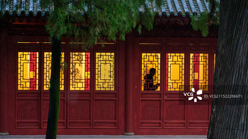 山西运城解州关帝庙，中式建筑结构图片素材