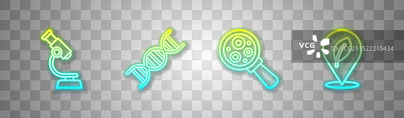 显微镜、DNA符号、微生物图片素材