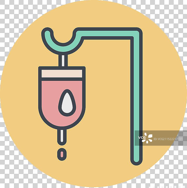 与世界癌症相关的静脉注射生理盐水图标图片素材