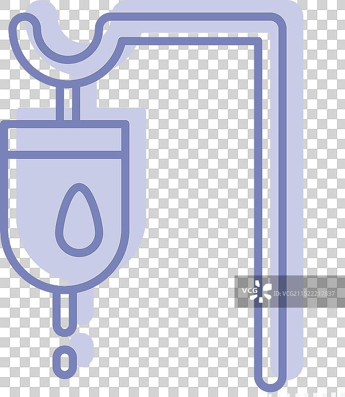 与世界癌症相关的静脉注射生理盐水图标图片素材