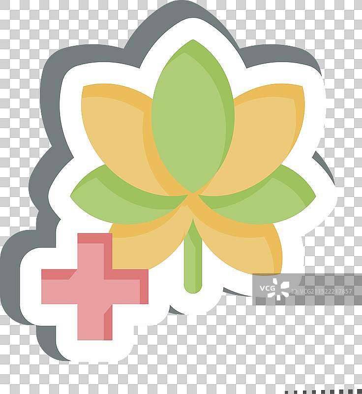 世界癌症草药治疗贴纸图片素材