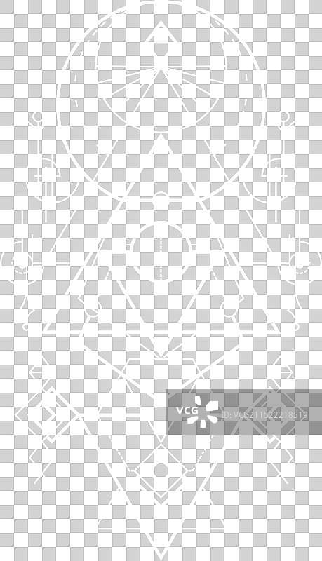 月亮几何体内的钻石光芒图片素材