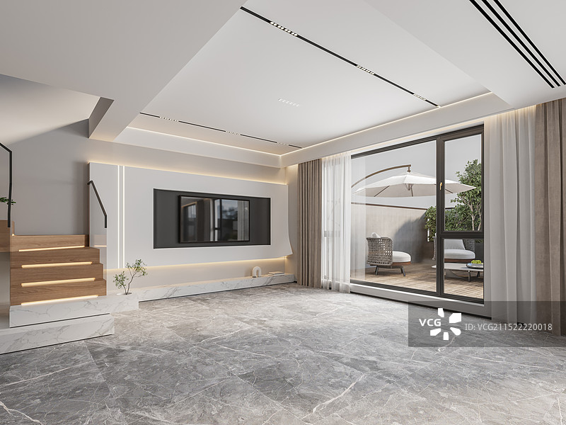 现代客厅电视背景墙图片素材