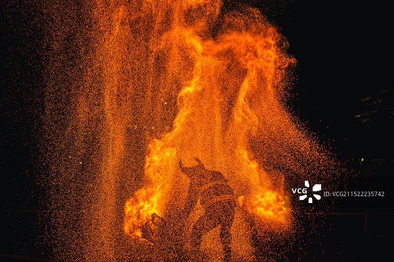 非物质文化遗产，郑州火壶表演图片素材