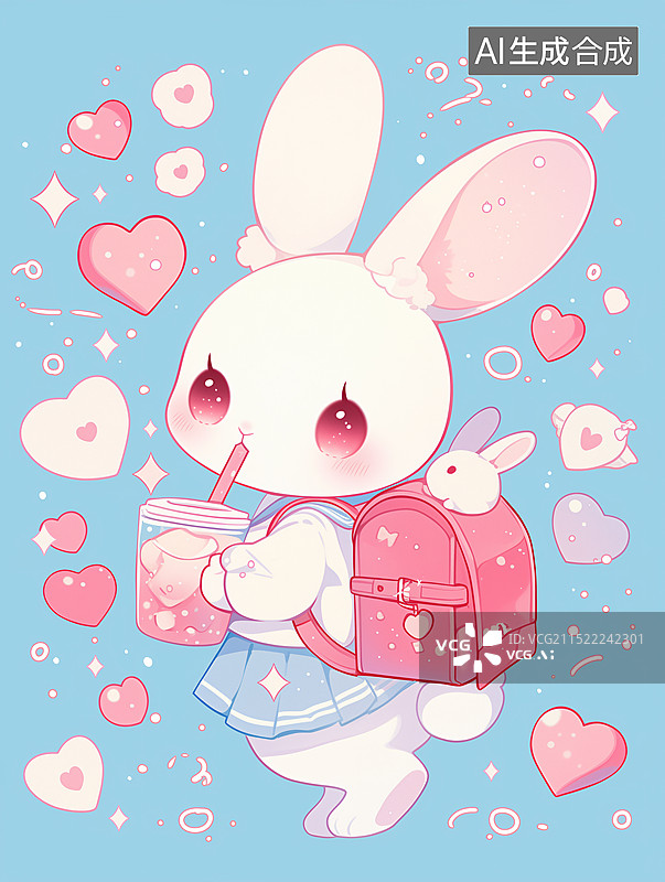 【AI数字艺术】可爱的小兔子图片素材