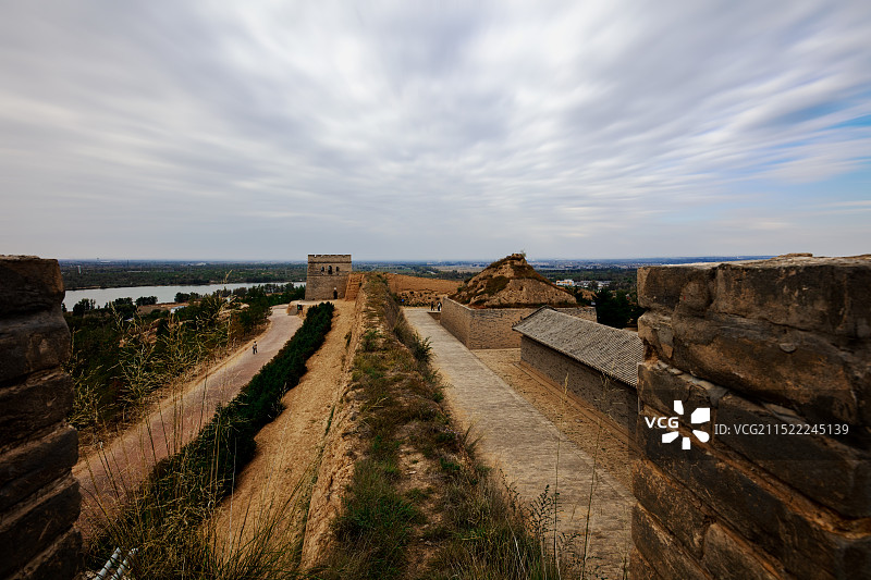 陕西吴堡县石古城城墙图片素材