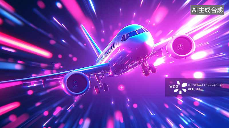 【AI数字艺术】科幻飞行的航天飞机场景图片素材