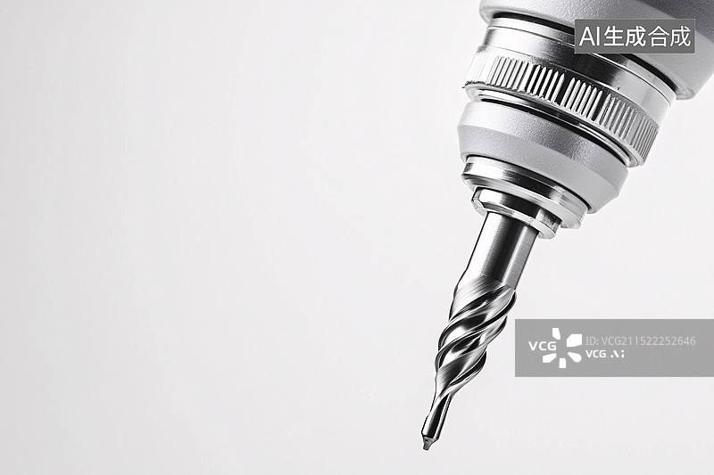 【AI数字艺术】金属钻头工业钻床钢坯打孔金属加工行业背景图片素材