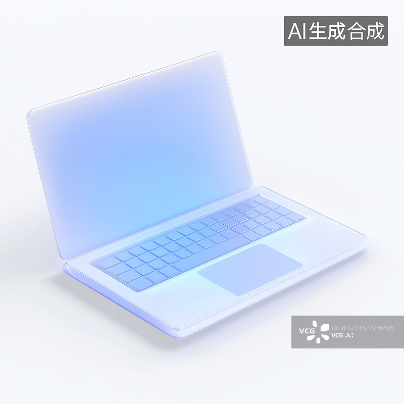 【AI数字艺术】玻璃质感笔记本3D图标设计图片素材