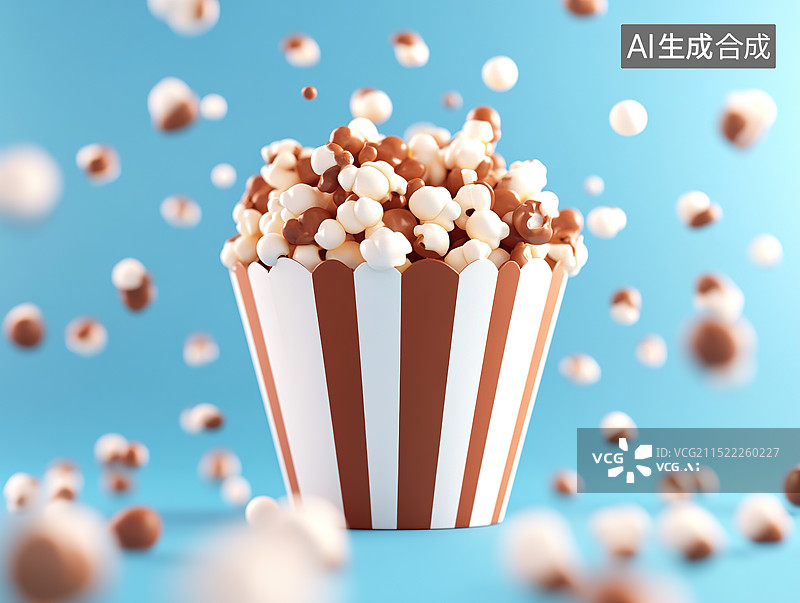 【AI数字艺术】巧克力爆米花图片素材