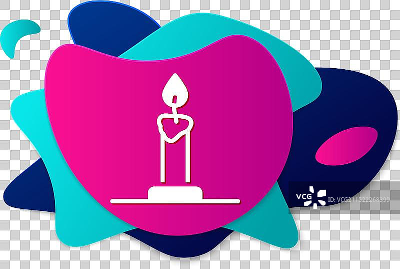 烛台中燃烧的彩色蜡烛图标图片素材