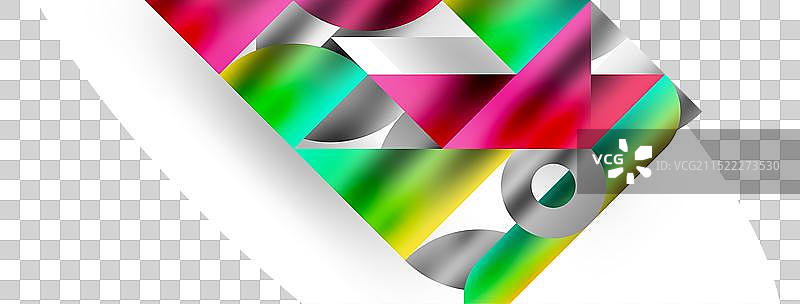 艺术性排列的三角形线条和图片素材