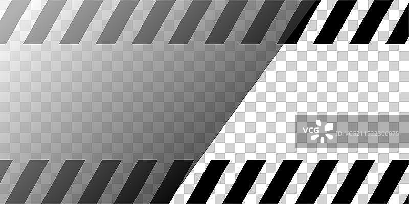 带黑色条纹的黄色警告牌图片素材