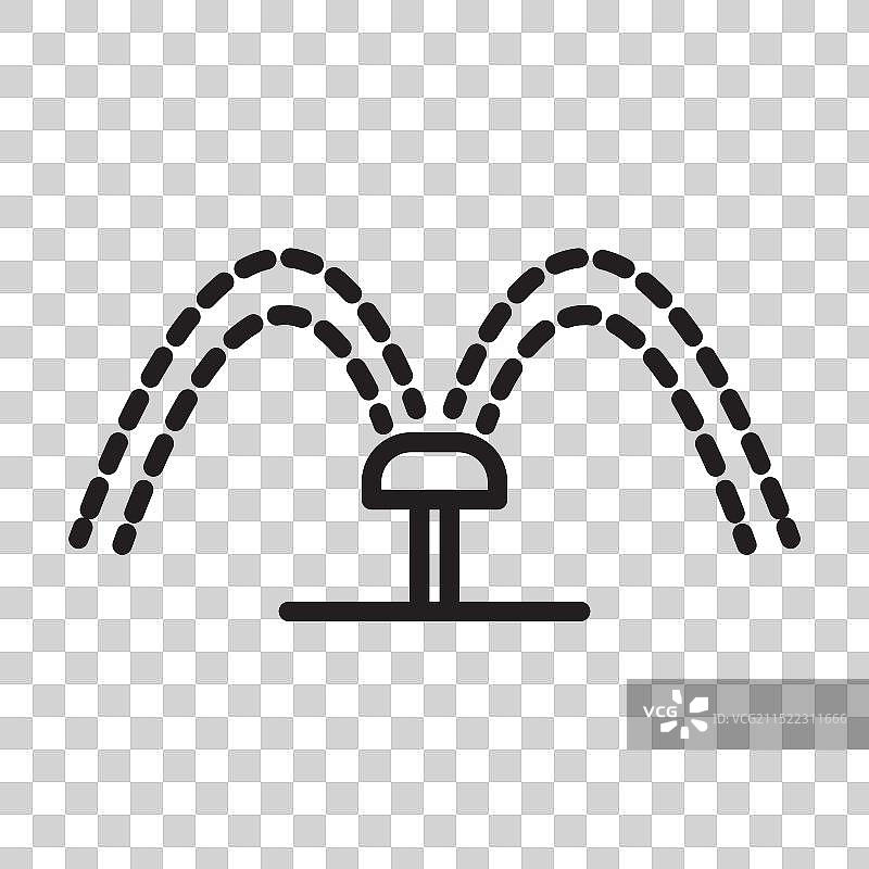 自动喷灌喷头黑色线条图标图片素材