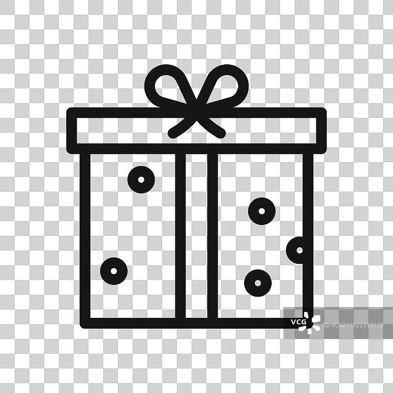 免费礼物图标黑线艺术图片素材