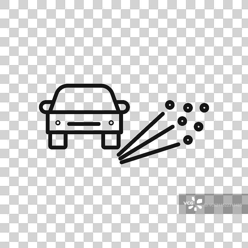 碎石路施工标志黑色线条艺术图片素材