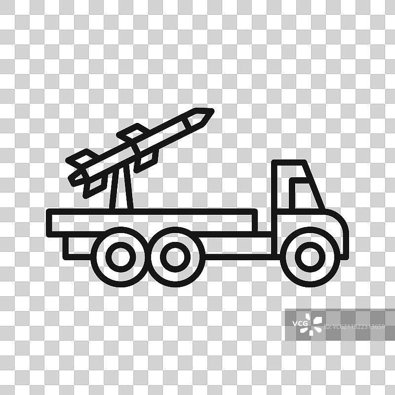 导弹发射器图标黑色线条艺术图片素材