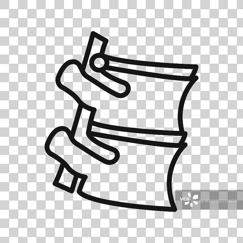 神经根病神经根综合征图标黑线图片素材