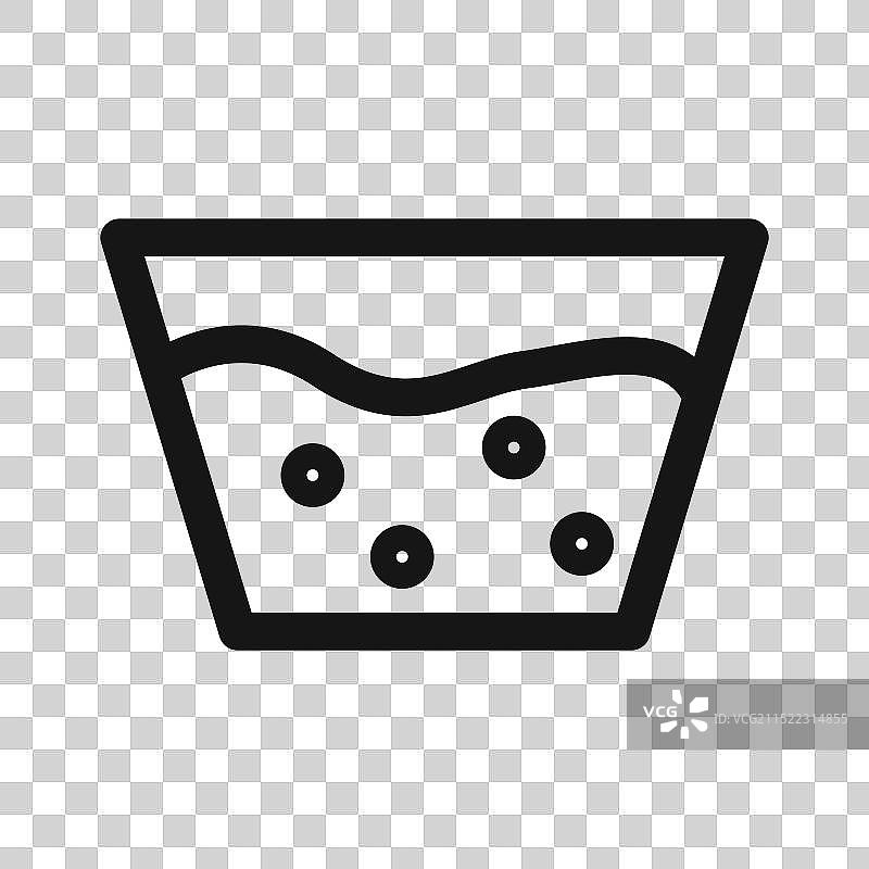 浸水图标黑色线条艺术图片素材