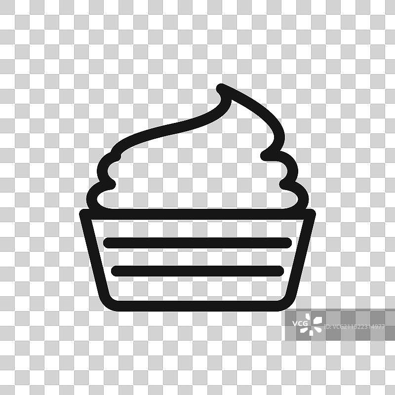 酸奶图标黑色线条艺术图片素材