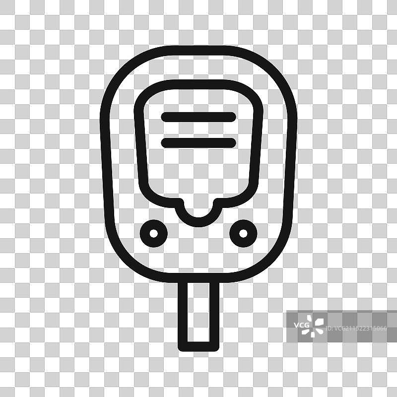 血糖图标黑色线条图片素材