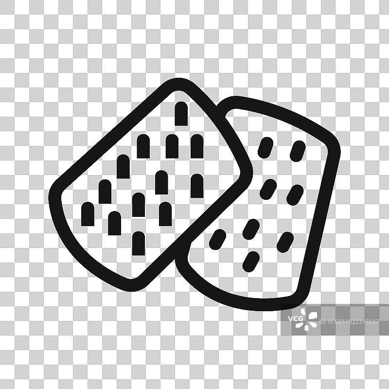 烧饼图标黑线艺术图片素材