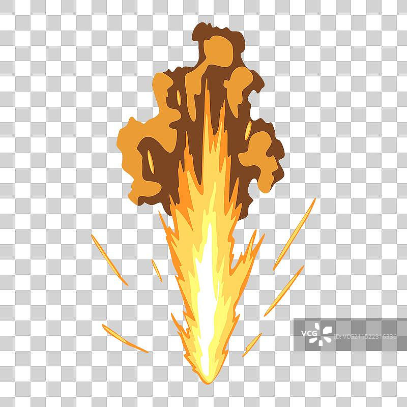 枪火或枪声动画火焰爆炸图片素材