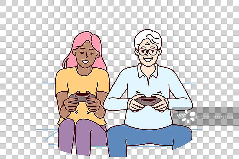 男女在玩游戏图片素材