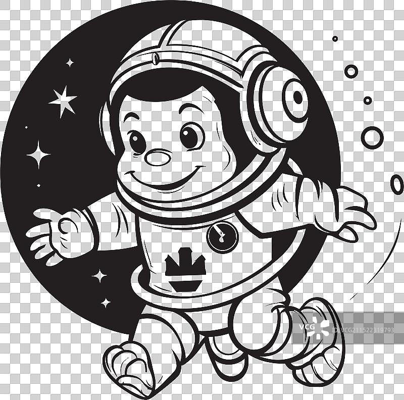 星际猴子探险队标志设计图片素材