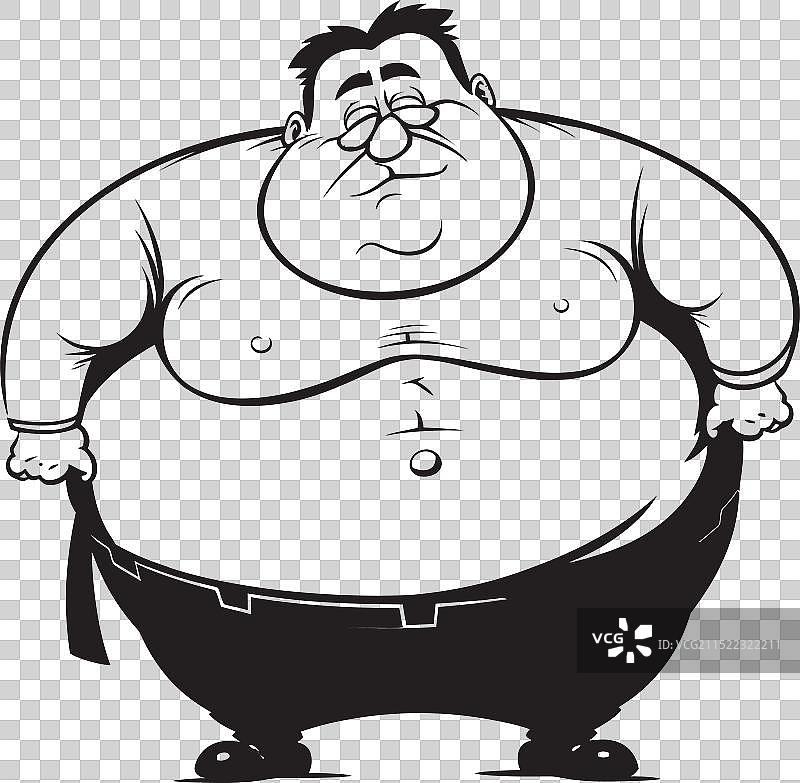 胖乎乎的角色徽章肖像图片素材