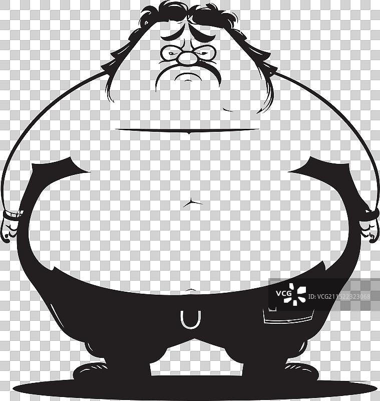 胖乎乎的角色黑色标志图标肖像图片素材