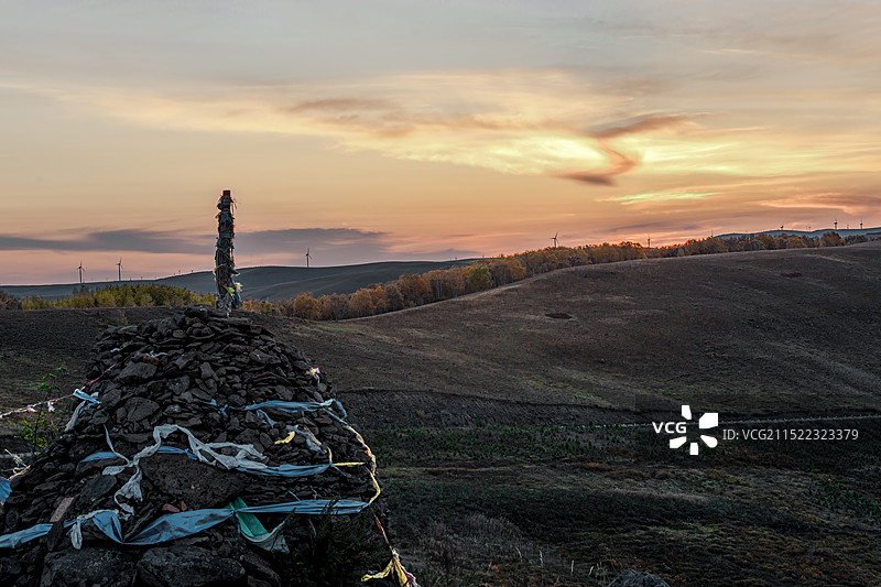克什克腾旗坝上之东方欲晓图片素材