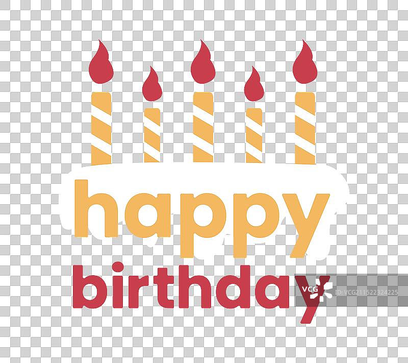 燃烧的蜡烛，磨砂文字祝你生日快乐图片素材